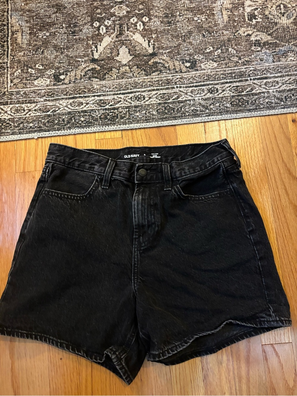 Old Navy Black High-Rise Denim Jean Shorts